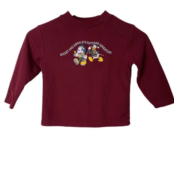 VTG 80's Mickey Mouse Donald Walt Disney Company 4T Toddler Shirt Great Outdoors - Picture 1 of 6